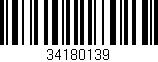 Código de barras (EAN, GTIN, SKU, ISBN): '34180139'