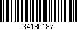 Código de barras (EAN, GTIN, SKU, ISBN): '34180187'