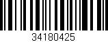 Código de barras (EAN, GTIN, SKU, ISBN): '34180425'