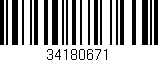 Código de barras (EAN, GTIN, SKU, ISBN): '34180671'