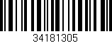 Código de barras (EAN, GTIN, SKU, ISBN): '34181305'