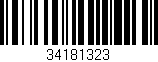 Código de barras (EAN, GTIN, SKU, ISBN): '34181323'