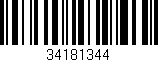 Código de barras (EAN, GTIN, SKU, ISBN): '34181344'