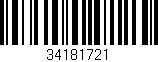 Código de barras (EAN, GTIN, SKU, ISBN): '34181721'