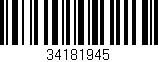 Código de barras (EAN, GTIN, SKU, ISBN): '34181945'