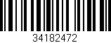 Código de barras (EAN, GTIN, SKU, ISBN): '34182472'