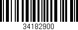 Código de barras (EAN, GTIN, SKU, ISBN): '34182900'