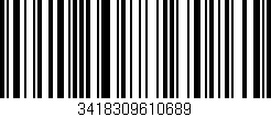 Código de barras (EAN, GTIN, SKU, ISBN): '3418309610689'