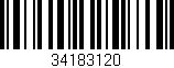 Código de barras (EAN, GTIN, SKU, ISBN): '34183120'