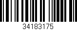 Código de barras (EAN, GTIN, SKU, ISBN): '34183175'