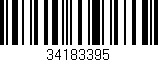 Código de barras (EAN, GTIN, SKU, ISBN): '34183395'