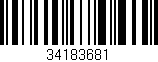 Código de barras (EAN, GTIN, SKU, ISBN): '34183681'