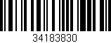 Código de barras (EAN, GTIN, SKU, ISBN): '34183830'