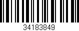 Código de barras (EAN, GTIN, SKU, ISBN): '34183849'
