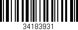 Código de barras (EAN, GTIN, SKU, ISBN): '34183931'