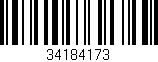Código de barras (EAN, GTIN, SKU, ISBN): '34184173'
