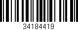 Código de barras (EAN, GTIN, SKU, ISBN): '34184419'