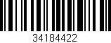 Código de barras (EAN, GTIN, SKU, ISBN): '34184422'