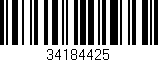 Código de barras (EAN, GTIN, SKU, ISBN): '34184425'