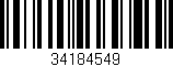 Código de barras (EAN, GTIN, SKU, ISBN): '34184549'