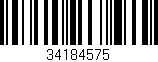 Código de barras (EAN, GTIN, SKU, ISBN): '34184575'