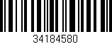 Código de barras (EAN, GTIN, SKU, ISBN): '34184580'