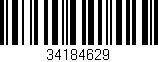 Código de barras (EAN, GTIN, SKU, ISBN): '34184629'