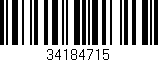 Código de barras (EAN, GTIN, SKU, ISBN): '34184715'