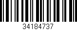 Código de barras (EAN, GTIN, SKU, ISBN): '34184737'