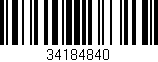 Código de barras (EAN, GTIN, SKU, ISBN): '34184840'