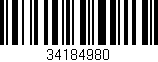 Código de barras (EAN, GTIN, SKU, ISBN): '34184980'