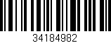Código de barras (EAN, GTIN, SKU, ISBN): '34184982'