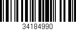 Código de barras (EAN, GTIN, SKU, ISBN): '34184990'