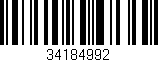 Código de barras (EAN, GTIN, SKU, ISBN): '34184992'