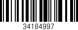 Código de barras (EAN, GTIN, SKU, ISBN): '34184997'