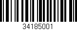 Código de barras (EAN, GTIN, SKU, ISBN): '34185001'