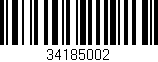 Código de barras (EAN, GTIN, SKU, ISBN): '34185002'