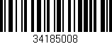 Código de barras (EAN, GTIN, SKU, ISBN): '34185008'