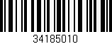 Código de barras (EAN, GTIN, SKU, ISBN): '34185010'