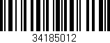 Código de barras (EAN, GTIN, SKU, ISBN): '34185012'