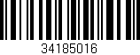 Código de barras (EAN, GTIN, SKU, ISBN): '34185016'