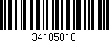 Código de barras (EAN, GTIN, SKU, ISBN): '34185018'