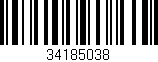 Código de barras (EAN, GTIN, SKU, ISBN): '34185038'