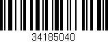 Código de barras (EAN, GTIN, SKU, ISBN): '34185040'