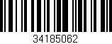 Código de barras (EAN, GTIN, SKU, ISBN): '34185062'