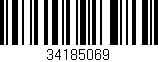 Código de barras (EAN, GTIN, SKU, ISBN): '34185069'