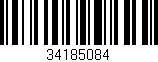 Código de barras (EAN, GTIN, SKU, ISBN): '34185084'