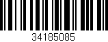 Código de barras (EAN, GTIN, SKU, ISBN): '34185085'