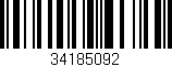 Código de barras (EAN, GTIN, SKU, ISBN): '34185092'