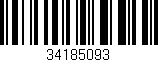 Código de barras (EAN, GTIN, SKU, ISBN): '34185093'
